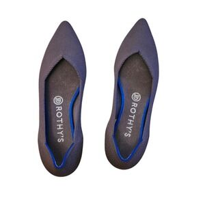 Rothy's The Point Flats Knit Shoes Comfortable Slip‎ On Gray Size 7